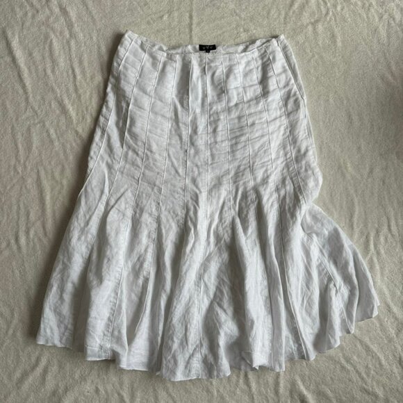 marks & spencer white pleated maxi skirt - Picture 1 of 7
